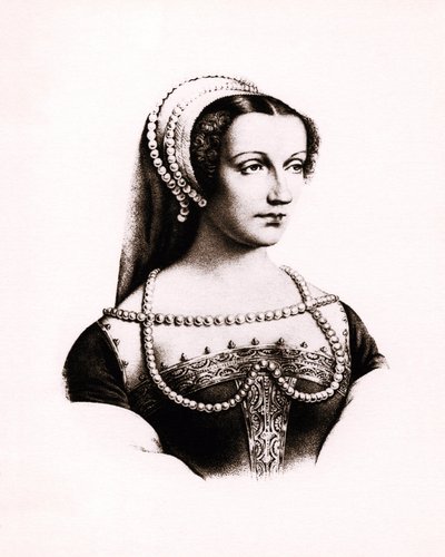 Portrait de Claude de France (1490-1524) Reine de France, gravure, sd. - Unbekannter Künstler