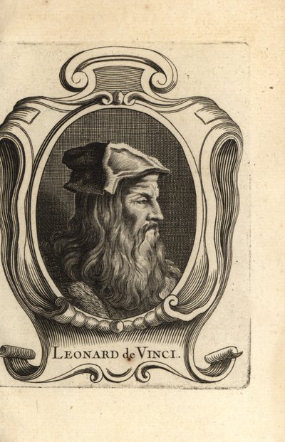 Portrait de Léonard de Vinci, artiste de la Renaissance italienne. - Unbekannter Künstler