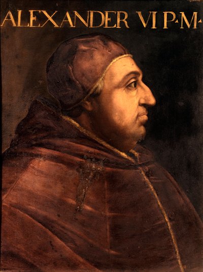 Portrait du Pape Alexandre VI (Rodrigo Borgia) - Unbekannter Künstler
