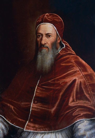 Portrait du pape Jules III, peinture attribuée à Scipione Pulzone - William M. Timlin