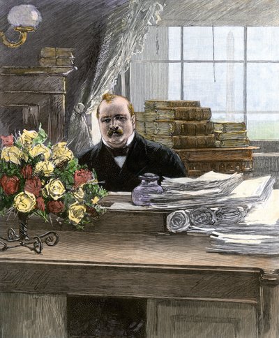 Portrait de Stephen Grover Cleveland (1837-1908), président des États-Unis - Unbekannter Künstler