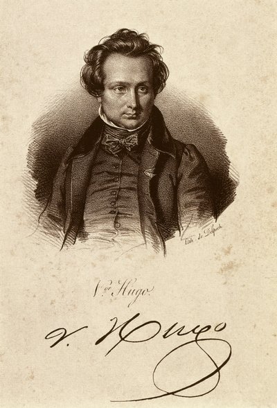 Portrait de Victor Hugo (lithographie). - Unbekannter Künstler
