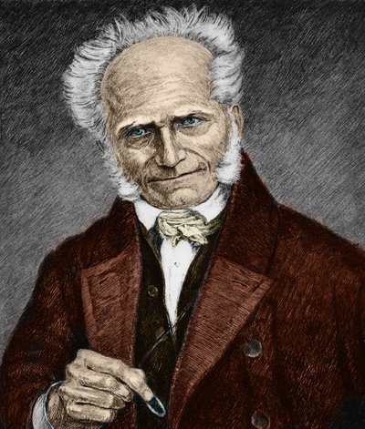 Portrait du philosophe allemand Arthur Schopenhauer (1788-1860). 19ème siècle (gravure). - Unbekannter Künstler