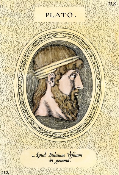 Portrait du philosophe grec Platon (428-348 av. J.-C.) Gravure - Unbekannter Künstler
