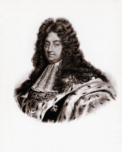 Portrait du roi de France Louis XIV (1638-1715) Gravure du 19ème siècle - Unbekannter Künstler
