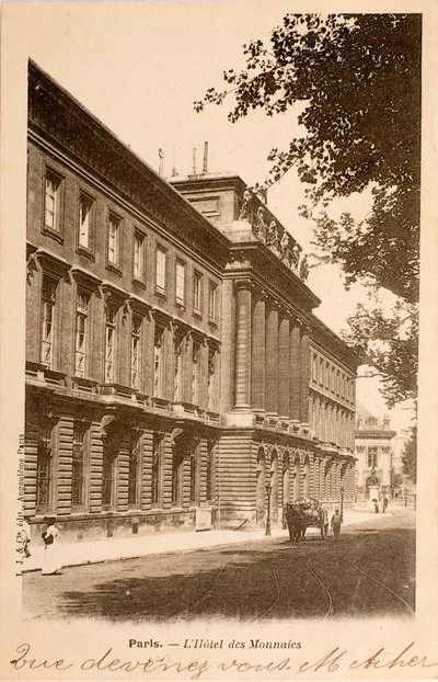 Carte postale/Hôtel des Monnaies/Paris/Seine/Île-de-France/France - William M. Timlin
