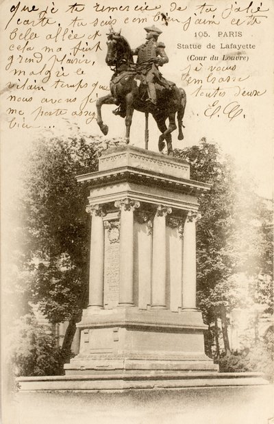 Statue de Lafayette, Cour du Louvre, Paris, Seine, Île-de-France, France - William M. Timlin