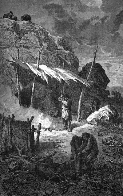 Préhistoire : habitat humain - Unbekannter Künstler