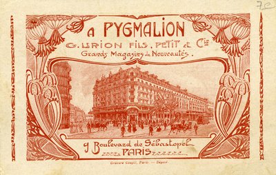 Pygmalion - publicité pour un grand magasin français - Unbekannter Künstler