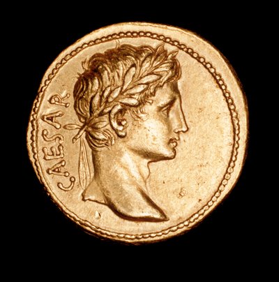 Pièce de monnaie romaine ancienne rare, aureus, Auguste César vers 27 av. J.-C. - Unbekannter Künstler