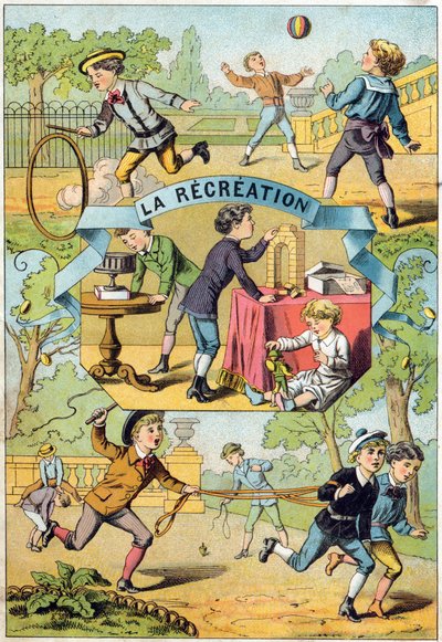 Récréation dans la cour de l