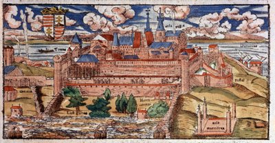 Buda renforcée (Hongrie), c. 1550 (gravure) - Unbekannter Künstler
