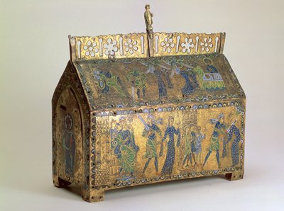 Coffret reliquaire avec Scènes de la Vie de Sainte Valérie, Limoges, vers 1175 (bois, cuivre doré et émail champlevé) - Unbekannt