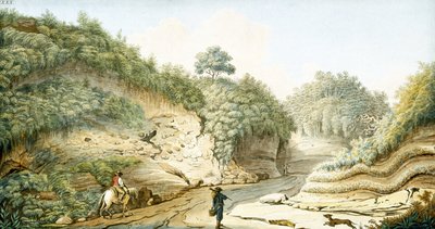 Route menant de la Grotte de Pausilipo à Pianura, Royaume de Naples, c 1767 - Unbekannter Künstler