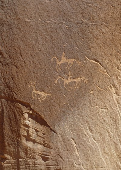 Gravures rupestres, Ledge Ruin, Monument national du Canyon de Chelly, Arizona, USA - William M. Timlin