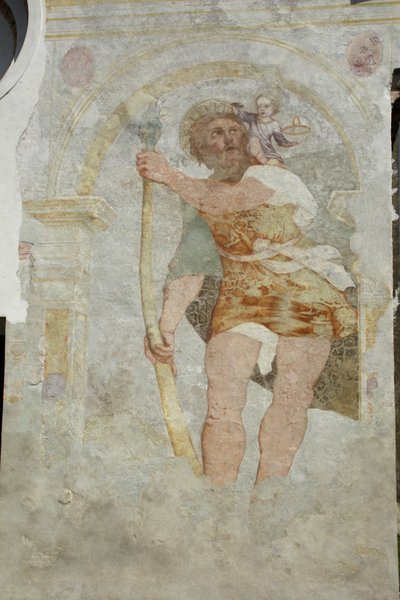 Église Saint Stefano a Gleris, fresque de Saint Cristoforo, San Vito al Tagliamento, Frioul Italie - Benjamin Baud