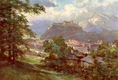 Salzbourg - vue depuis Kapuzinerberg, Autriche - Unbekannter Künstler