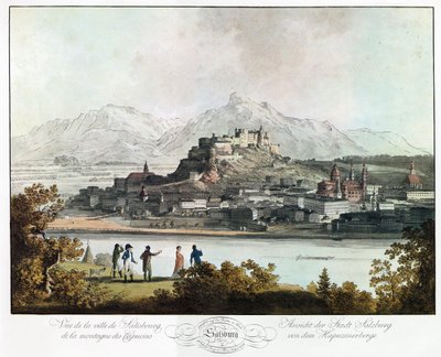 Vue de Salzbourg depuis les montagnes des Capucins - Unbekannter Künstler