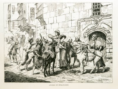 Dessin satirique représentant des touristes occidentaux entourés d