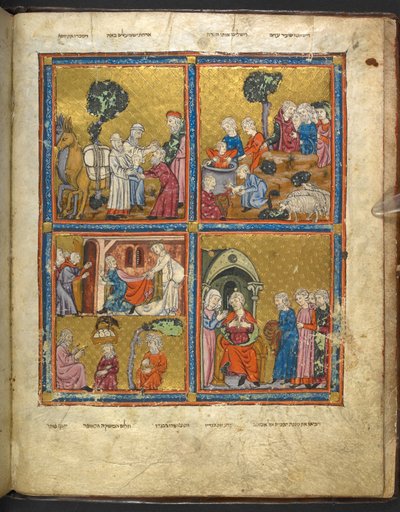 Scènes de la vie de Joseph de la Haggadah de Pâque (la 