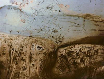 Symboles schématiques, peinture rupestre néolithique, c. 5e millénaire av. J.-C. - Unbekannter Künstler