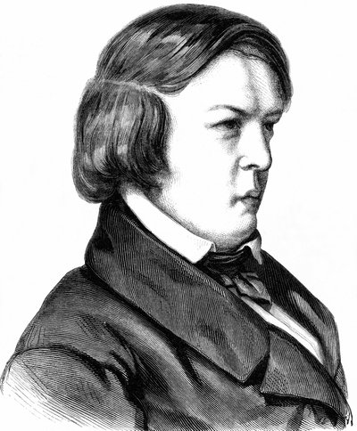 Schumann, Robert, compositeur allemand, né le 08.06.1810 à Zwickau, mort le 29.07.1856 à Endenich près de Bonn, gravure sur bois vers 1860 - Unbekannter Künstler