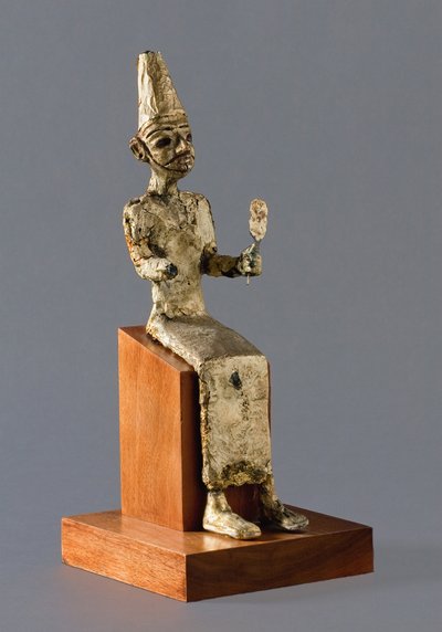 Figurine assise de Baal, le dieu cananéen de la guerre, Megiddo, c.1300-1200 av. J.-C. - Unbekannt
