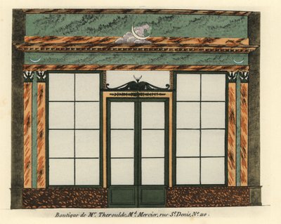 Devanture du magasin de mercerie de Monsieur Theroulde - Unbekannter Künstler