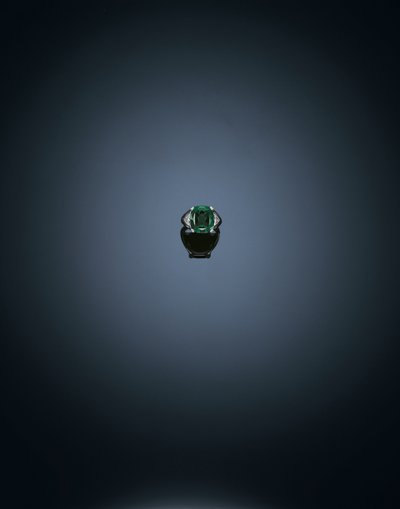 Bague à pierre unique (alexandrite et platine) - Unbekannt