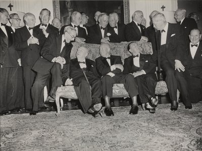 Sir Winston Churchill et Dwight D. Eisenhower lors d