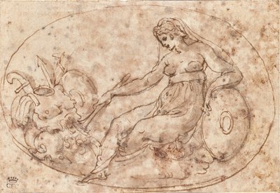 Figure féminine assise - Unbekannter Künstler