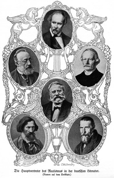 Six écrivains réalistes allemands célèbres - Unbekannter Künstler
