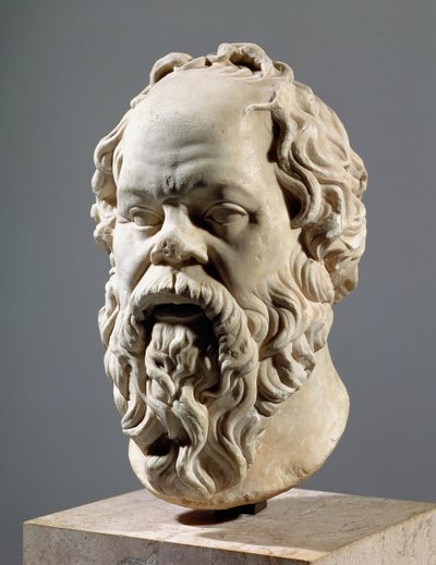 Socrate, tête en marbre, copie d