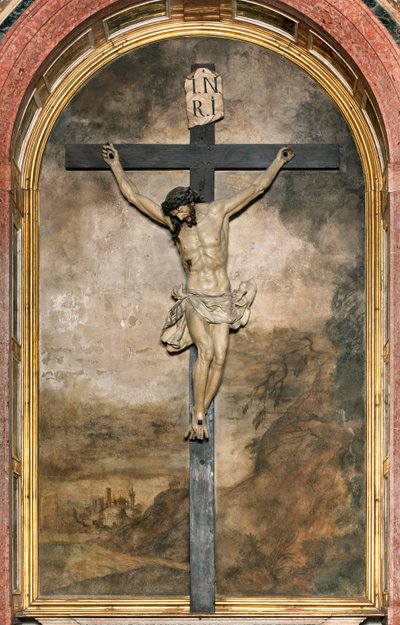 Transept sud, Autel du Crucifix, Angelo Nani et Carlo Natali 1641, Crucifix en bois par Giacomo Bertesi 1687, Cathédrale Santa Maria Assunta, Cathédrale, Crémone, Lombardie, Italie - Unbekannt