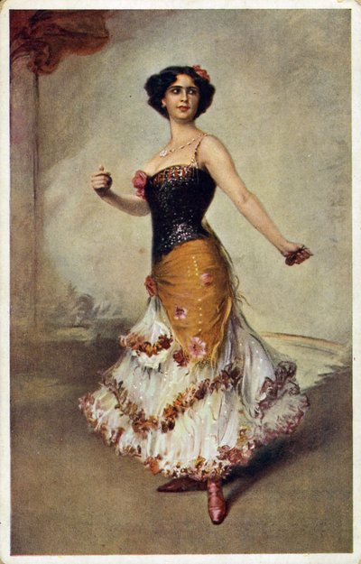 Danseuse espagnole avec castagnettes - Unbekannt