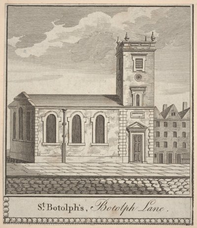 Saint-Georges, Botolph Lane, c.1750 (gravure) - Unbekannter Künstler