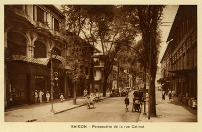 Vue de rue de Saigon - Unbekannter Künstler