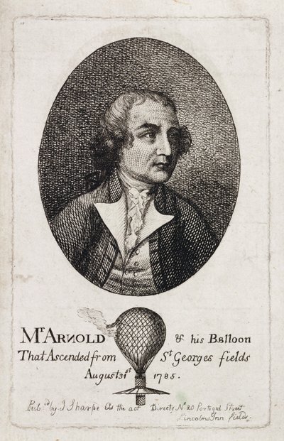 Stuart Amos Arnold, aéronaute anglais, vers 1785 - Unbekannt