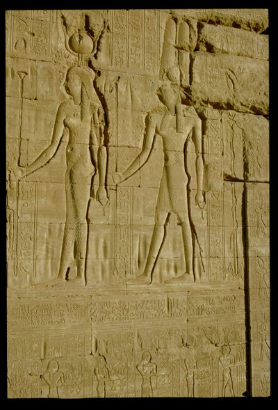 Relief en creux représentant Hathor et Horus - Unbekannt