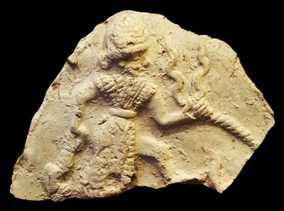 Tablette représentant le dieu de la tempête Ishchali, Isun Larsa, Babylone, Mésopotamie, vers 2000-1600 av. J.-C. - Unbekannt