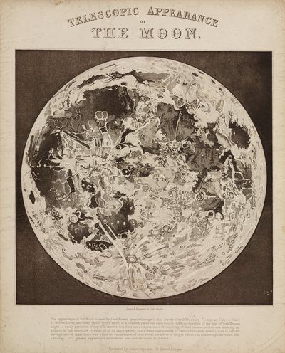 Apparence télescopique de la Lune, vers 1851 - Unbekannter Künstler