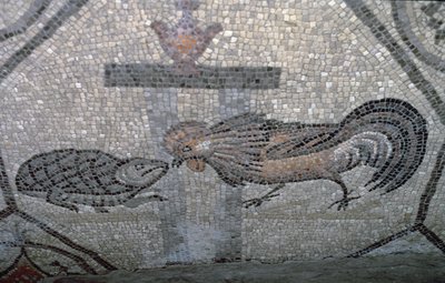 Le coq et la tortue, détail d