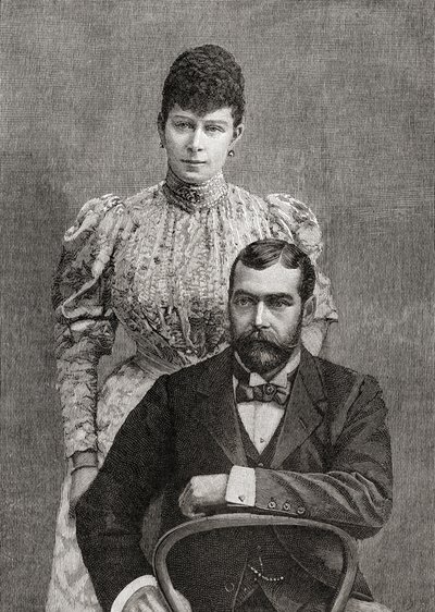 Le duc et la duchesse de Cornouailles, George V et sa femme Mary de Teck - Unbekannt