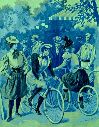 La Mode des Bicyclettes au Bois de Boulogne - Unbekannter Künstler