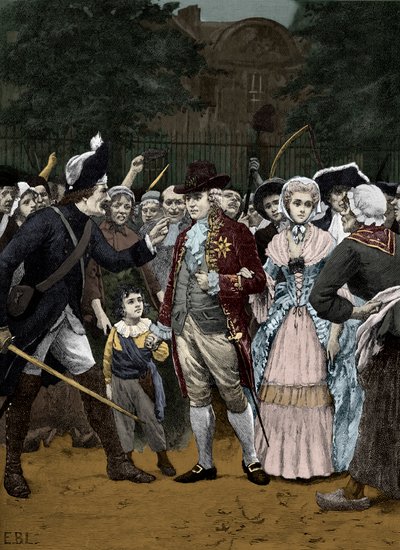 La famille royale française en route vers l