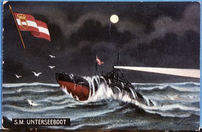 Le sous-marin allemand Unterseeboot, début du 20e siècle (illustration) - Unbekannter Künstler