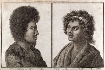 Le roi et une dame principale de Tahiti, vers 1773 - Unbekannt