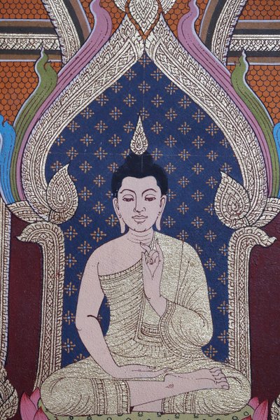 La vie du Bouddha, fresque murale, monastère Wat Maniratanaram, Phnom Penh, 2022 (photo) - Unbekannter Künstler
