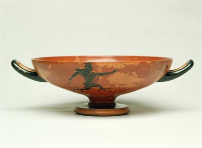 La Poursuite de Persée, kylix à figures noires attiques réalisé par le maître Pepaks, 525-520 av. J.-C. (poterie) - Unbekannt