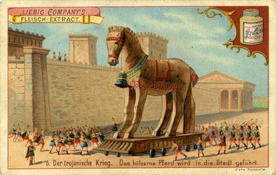 Les Guerres de Troie : Le Cheval de Bois est conduit dans la ville - Unbekannter Künstler